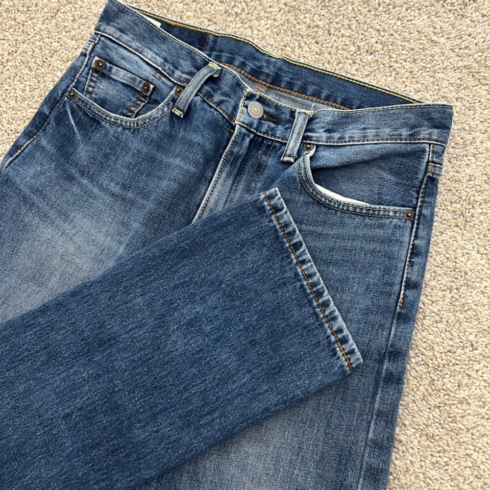 Levi's 513 Slim Straight Jeans 28x32 Blue Medium Wash Denim 100% Cotton